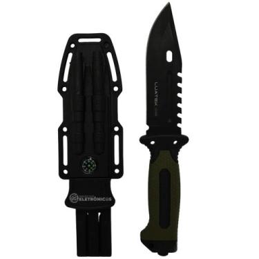 Imagem de Faca de Sobreivência Com Bussola Amolado Apito e Pederneira Alta Durab