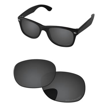 Imagem de PapaViva Lentes de substituição compatíveis com óculos de sol Ray-Ban RB2132 55 mm preto sólido polarizado