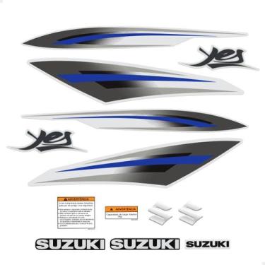 Imagem de Kit Adesivos Para Moto Suzuki Yes 125 2009/2010 + Emblemas - SPORTINOX