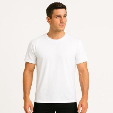Imagem de Camiseta Masculina Basica 100% Algodão Dia a Dia, Trabalho, Treino, Ac