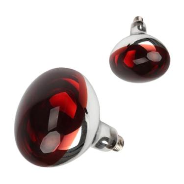 Imagem de Minsily Pacote com 2 lâmpadas de calor infravermelho de 275 W, lâmpada de calor vermelha, vidro para serviço de alimentação, lâmpada de chocadeira, pintinhos, banheiro, para animais de estimação