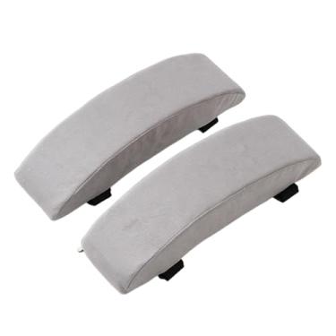 Imagem de Esquirla Apoio de braço para cadeira de escritório, 1 par de apoios de cotovelo leves e ergonômicos para cadeira de computador, sofá, sala de jantar, Cinza