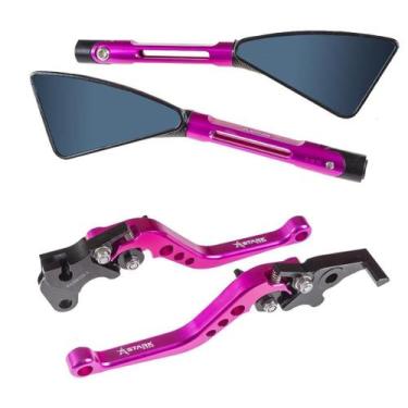 Imagem de Kit Esportivo Rosa Retrovisor Manete Fer 250 - Stark Race