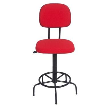 Imagem de Cadeira Secretaria Caixa Alta Lduplo Base Fixa Recepção - Sintonia Fle