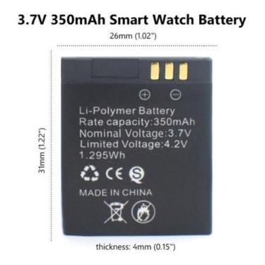 Imagem de Bateria Para Smartwatch Gt08 350mah - bgb