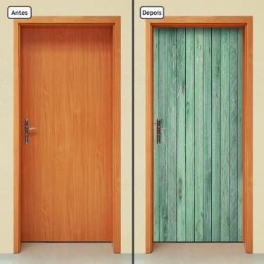 Imagem de Adesivo Decorativo de Porta - Ripas de Madeira - 1951cnpt - Allodi