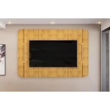 Imagem de Painel Quarto p/ TV até 65 Pol Adele 180x132cm Cedro - DJ Móveis