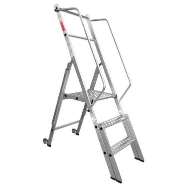 Imagem de Escada Plataforma Dobravel em Aluminio 75cm 2 DEGRAUS PODIUM ESCALEVE