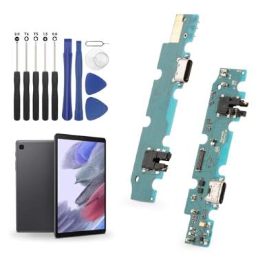 Imagem de Para Samsung Galaxy Tab A7 Lite LTE Porta de carregamento para Samsung Tab A7 Lite LTE T225 T227U Dock Connector Substituição USB Placa carregador cabo flexível acessórios de montagem com ferramentas