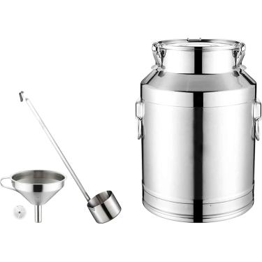 Imagem de Barris De Transporte De Leite Com Vedação De Silicone, Lata De Leite De Aço Inoxidável, Balde, Garrafa De Óleo, Lata De Chá, 5L