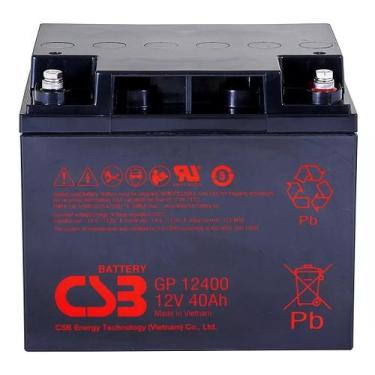 Imagem de Bateria Selada 12v 40ah Gp12400 Nobreak Alarme Solar Csb