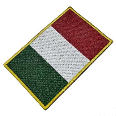 Imagem de BP0030-21 Bandeira Itália Patch Bordado 10,2x6,8 cm - BR44