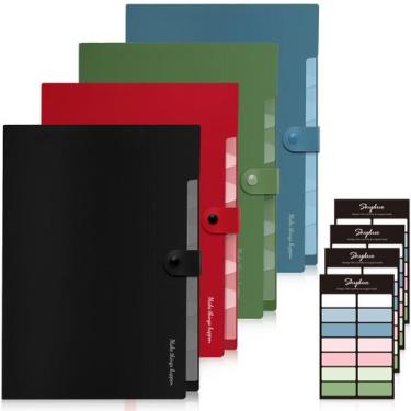 Imagem de Organizador de arquivos de acordeão SKYDUE, 8 bolsos, tamanho A4/carta