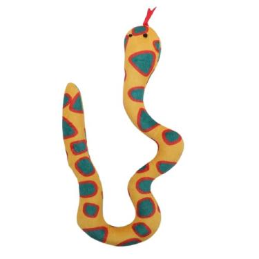 Imagem de HEEPDD Brinquedo Interativo de Cobra de Gato Com Catnip, Brinquedo Mastigado para Limpeza de Dentes Gatos Internos Gatos de Pelúcia Tecido de Presa Simulada Brinquedo para Gatinhos (Laranja)