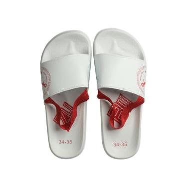 Imagem de Zubii Chinelos infantis de piscina, escorregadores à prova d'água, para beira da piscina, praia, passeios de barco, irrigadores, sedas que permanecem na água, Vermelho, 7-9 Little Kid