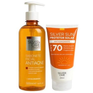 Imagem de Kit Sabonete Facial Antiacne + Protetor Solar Corporal - SIlver Care
