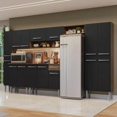 Imagem de Armário de Cozinha Completa 325cm Rustic/preto Emilly Madesa 07