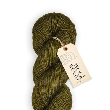 Imagem de Woolweave Fio de seda merino – Mistura luxuosa tingida à mão de 75% lã de merino e 25% seda – Peso DK, novelo de 100 g, 200 jardas – fio macio, brilhante e elegante para tricô e crochê
