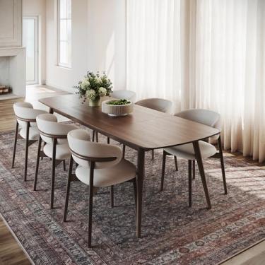 Imagem de Nuloom Vionnet Border Tapete de área lavável à máquina de 1,8 m x 2,5 m para sala de estar, quarto, sala de jantar, vermelho