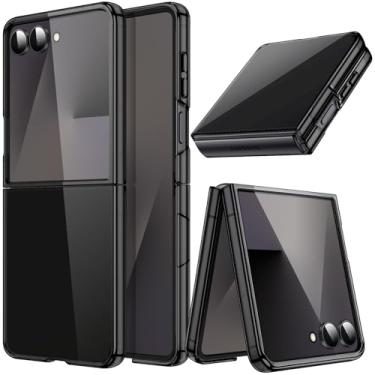 Imagem de JETech Capa para Samsung Galaxy Z Flip 7 2025, Estojo Rígida de PC Transparente e Cristalina, Case Protetora Fina Anti-Riscos e à Prova de Choque para Telemóvel (Preto)