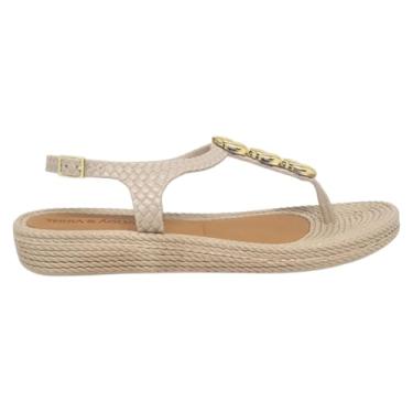 Imagem de Sandália Rasteirinha Fechada Atras Terra e Agua 211400 - Taupe - 36