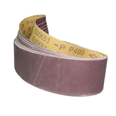 Imagem de Lixadeira de correia de roda centrífuga de borracha de 150 mm, 6 x 2 polegadas, 6 x 1 polegada, mangas de lixa 473 x 50 mm, P400 x 10 peças