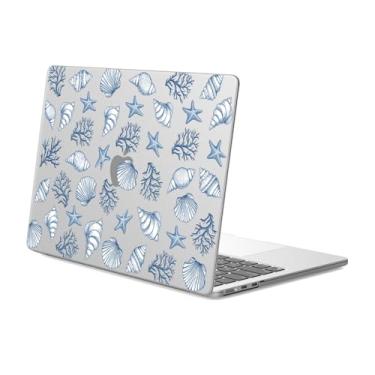 Imagem de AdorableWhimsy Capa para MacBook Pro de 13 polegadas M2 2025 2024 2023 2022-2016 A2338 M1 A2251 A2289 A2159 A1989 A1708 A1706 Capa protetora azul para laptop capa rígida de plástico fosco