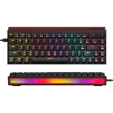 Imagem de Womier 60% Keyboard Gaming with Light Box, Wired Mechanical Keyboard with MCA Keycaps, OEM Profile, Programable, 64 Keys Hot Swap RGB Cream Custom Key Board for PC Computer Win/MAC (WK68 PRO-Black)