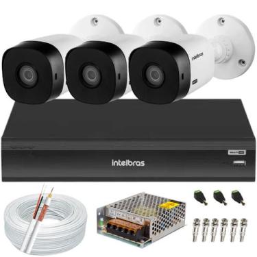 Imagem de Kit 3 Câmeras de Segurança Full Hd 1080p 1220b Intelbras Dvr Inteligen