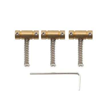 Imagem de Musiclily Pro Espaçamento 21mm Barril Carrinhos Saddles Telecaster de Latão para Guitarra Fender Squier Tele, Cor Original(3 Peças)