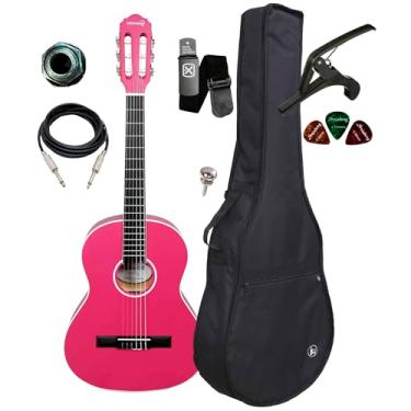 Imagem de Violão Eletroacústico Giannini N6 P/Canhoto + Acessórios (Pink Satin)