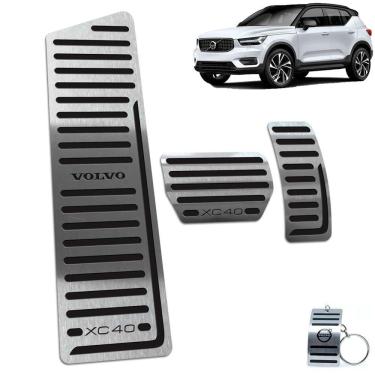 Imagem de Descanso de Pé + Pedaleira Inox Preto Volvo XC40 2018 A 2020