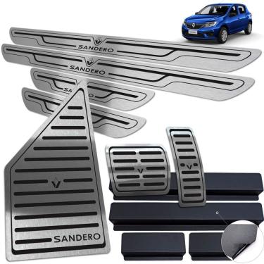 Imagem de Pedaleira Automático Soleira Descanso Preto Sandero 2020