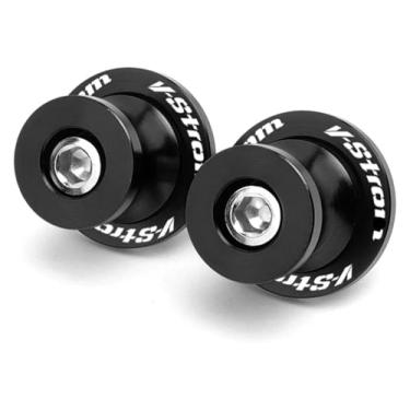 Imagem de BYYINGSUS M8 CNC Acessórios de motocicleta bobinas de braço oscilante parafusos de suporte compatíveis com S&uzuki V-Strom 800 DE 1050 DE VSTROM 800DE V Strom 2023(preto)