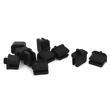 Imagem de uxcell Protetor antipoeira 10 peças preto para mini DisplayPort Thunderbolt