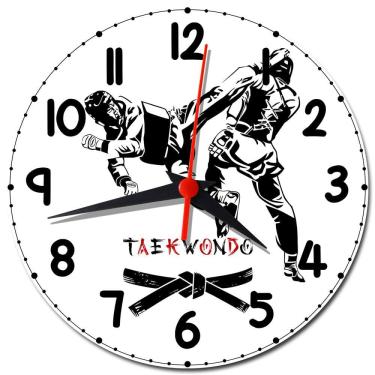 Imagem de Relógio de Parede Taekwondo Decoração - Relógio Taekwondo