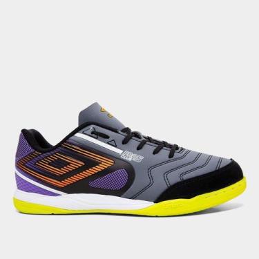 Imagem de Chuteira Futsal Umbro Pró 5 Bump Club Unissex, Grafite, Preto, 40