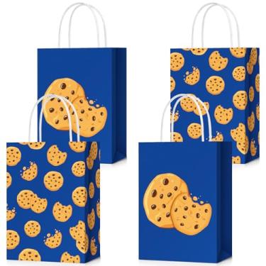 Imagem de Locmeo 12 peças de sacos de presente de festa de biscoitos, sacos de lembrancinha de biscoito com alça para decoração de festa de aniversário com tema de rua, suprimentos
