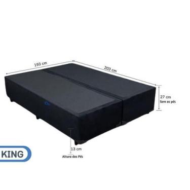 Imagem de Base Box King Bipartido Blindado 193x203  Cama Box King Reforçada Sued