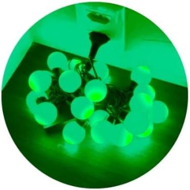 Imagem de Cordão de Luz LED Bolinha 4 Metros com 20 Lâmpadas | Pisca-Pisca Decorativo com 8 Modos de Iluminação | Ideal para Festas, Casamentos, Varandas e Ambientes Aconchegantes (Verde)