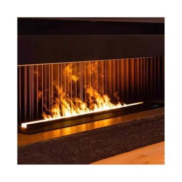 Imagem de Lareira Decorativa Lareira a vapor de água 3D, lareira elétrica embutida, atomizadora com tela sensível ao toque LCD, controle remoto, temporizador(XX-Large)