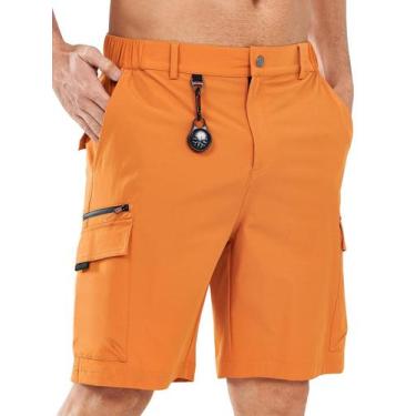 Imagem de Shorts cargo NORTHYARD Lightweight Quick Dry para homens, laranja