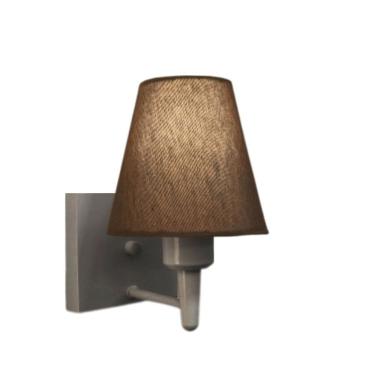 Imagem de Arandela Quadrada Md-2034 Cinza Cúpula em Tecido Cone Café - Bivolt