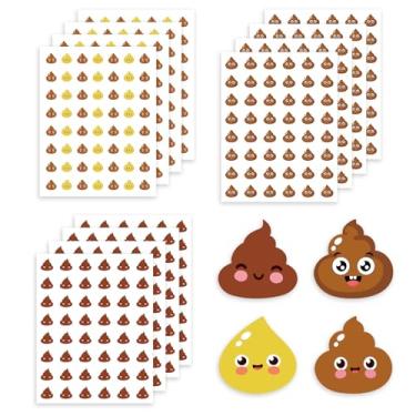 Imagem de 12 Folhas Adesivos Treino Penico, Adesivos Reveladores Sanitário Reutilizáveis Alvos Sanitário Fofos Autoadesivos Suprimentos Educacionais Precoces para Crianças