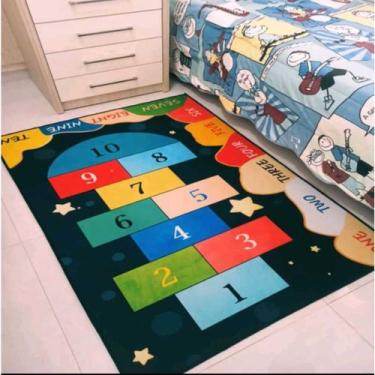 Imagem de Tapete Infantil Antiderrapante Divertido Para Quarto 1,0x1,40m Varias 