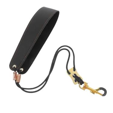 Imagem de Luwecf Correia de pescoço para sax, comprimento ajustável, suporte prático, correia para saxofone tenor alto soprano para prática diária, presença no palco