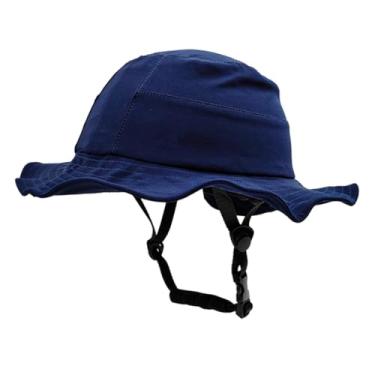 Imagem de Fenteer Capacete de bicicleta, boné, tipo chapéu, resistente a impactos, leve, moderno, chapéu de sol, capacete de ciclista para mulheres, unissex, feminino, Blue L