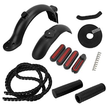 Imagem de Yctze Conjunto de Acessórios para Scooter Elétrica - Guarda-lamas Traseiro e Dianteiro, Tampas Laterais, Capa de Silicone para Freio de Mão, Faixa Anticolisão, Punhos de Silicone e Linha de (#1)