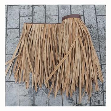 Imagem de Rolo de palha de cobertura de telhado de pátio, rolo de palha para telhado de gazebo externo tiki bar cabana decoração de corredor amarelo bege, tampa de cobertura de guarda-chuva (amarelo b, 0,5 x 2