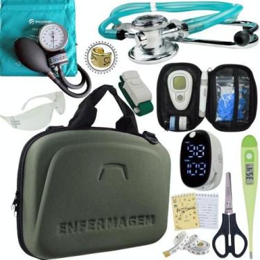 Imagem de Kit Enfermagem Estagio Super Luxo Medidor de Glicose Completo Incoterm